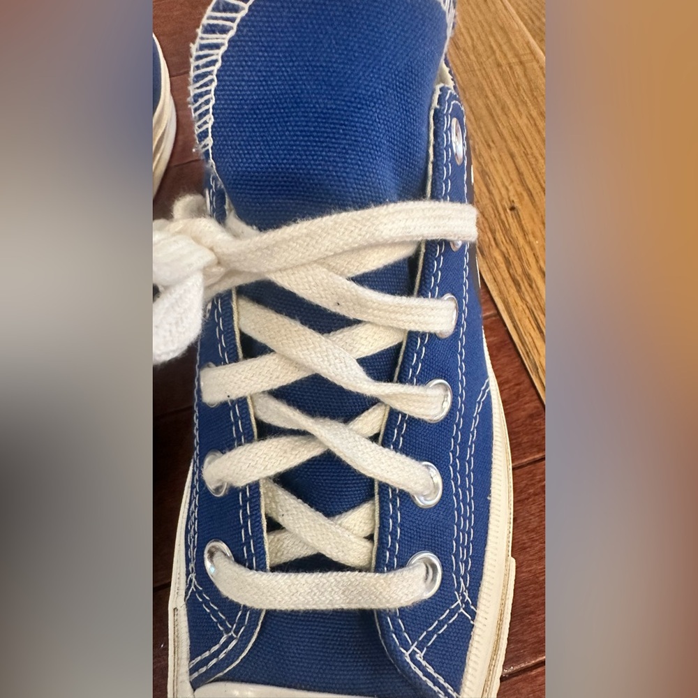Converse x Comme des Garçons Blue and White Sneakers - Picture 16 of 16
